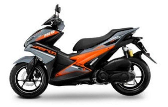 Yamaha Aerox 2019 Gray Orange Decal Emblem Set